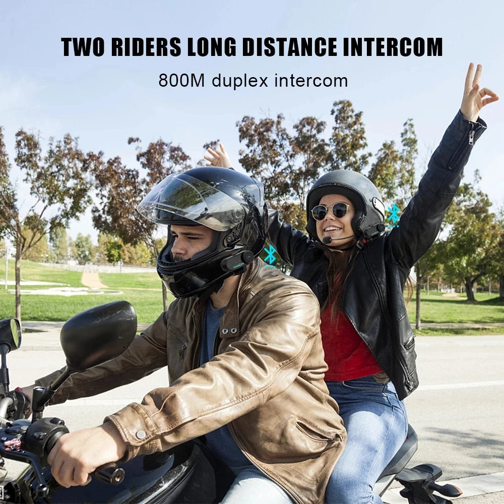 FreedConn TCOM VB Motorcycle Helmet Intercom Bluetooth 5.0 Headset Headphone FM Moto Interphone Helmet Communicator Speaker Gift