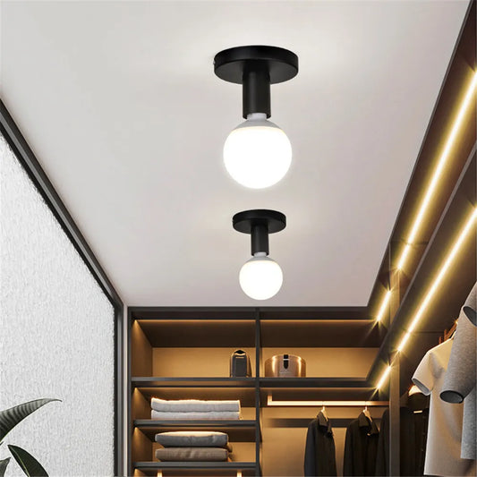 Ceiling Light Retro Industrial Metal E27 Ceiling Lamp for Living Room Balcony Study Dining Room Bedroom Aisle Home Decoration