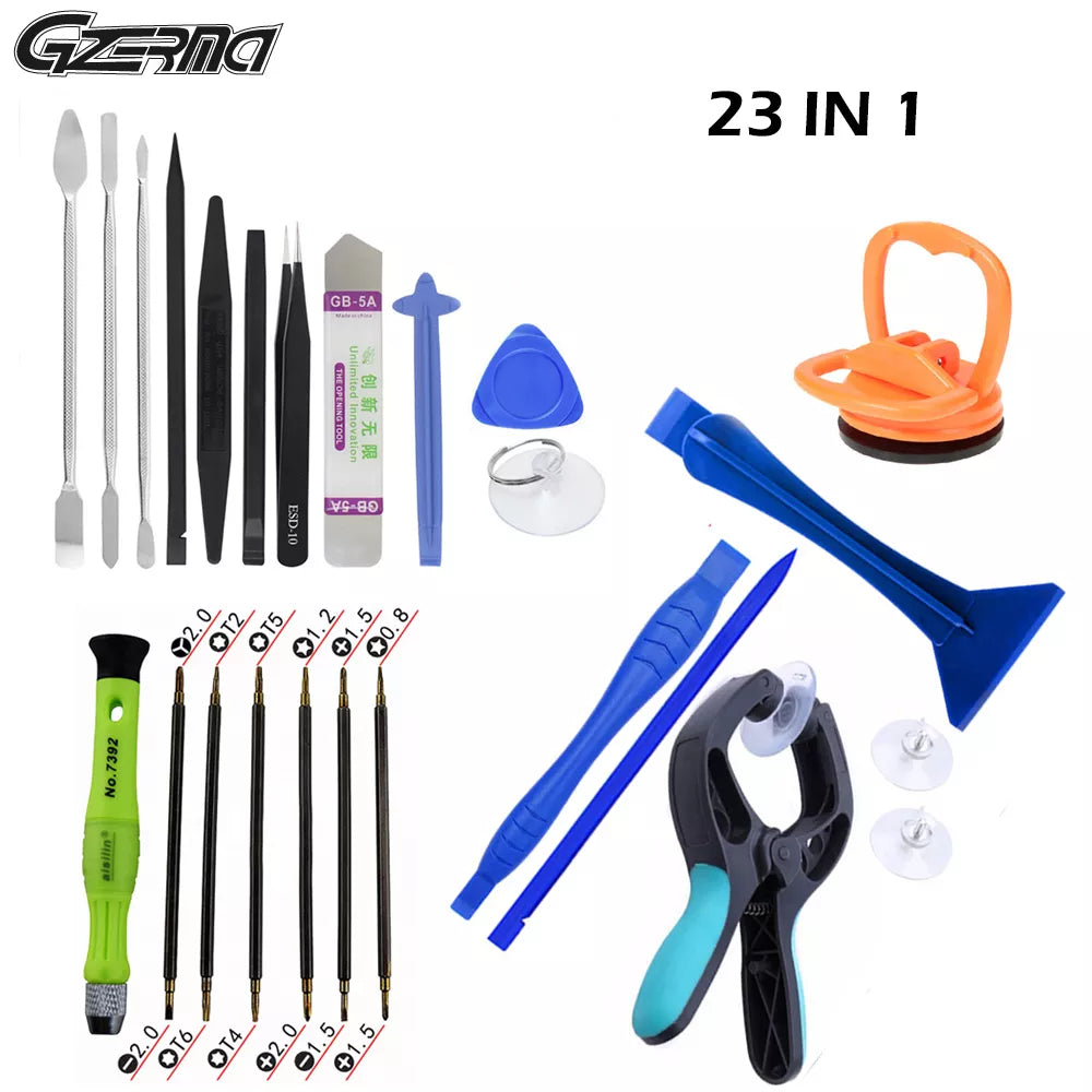 GZERMA Smartphones Repair Tool Sets Mobile Phone Repair Tools 23 IN 1 With Screwdriver Kit For Iphone Cellphone Cell Phones