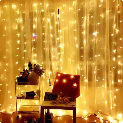 Christmas Lights Curtain Garland Merry Christmas Decorations For Home Christmas Ornaments Xmas Gifts Navidad 2023 New Year Decor