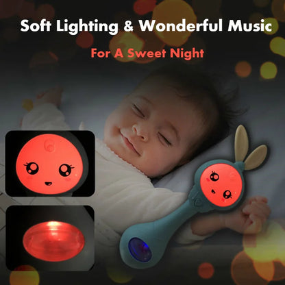 Baby Musical Feeding Bottle Pacifier Newborn Soft Teether Rattles Educational Toy Mobile Rattles Toys 0-12M Soothing Vocal Music