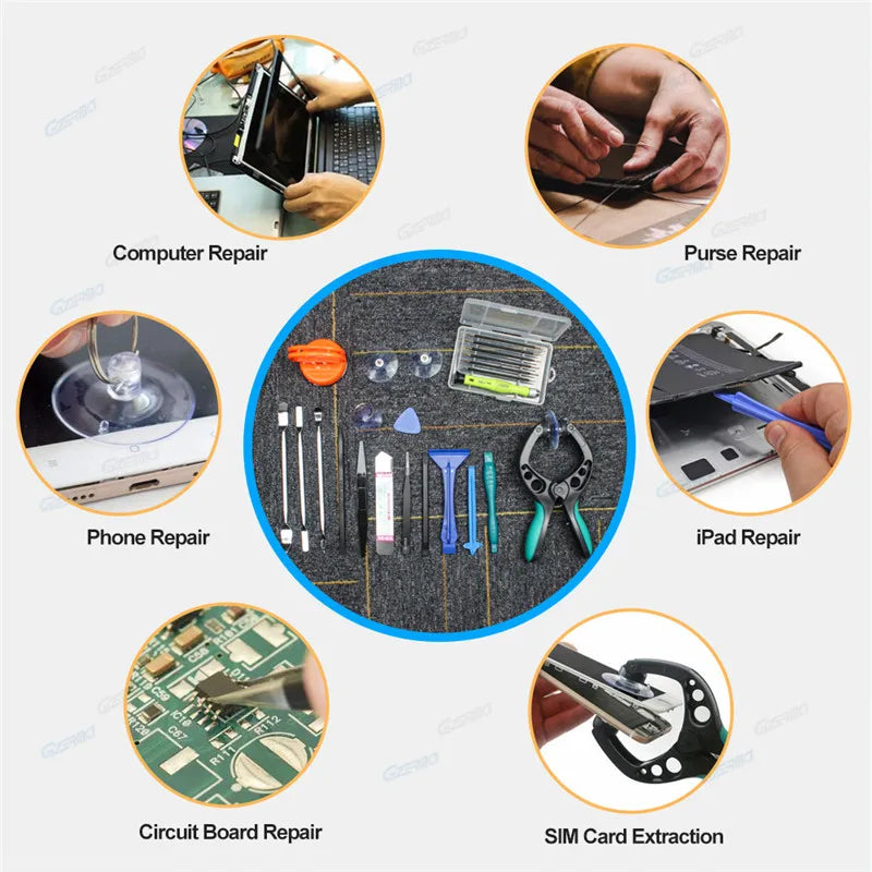 GZERMA Smartphones Repair Tool Sets Mobile Phone Repair Tools 23 IN 1 With Screwdriver Kit For Iphone Cellphone Cell Phones