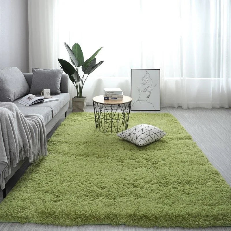 Plush Carpet Suitable For Living Room White Soft Fluffy Carpets Bedroom Bathroom Non-slip Thicken Floor Mat Teen Room Decoration