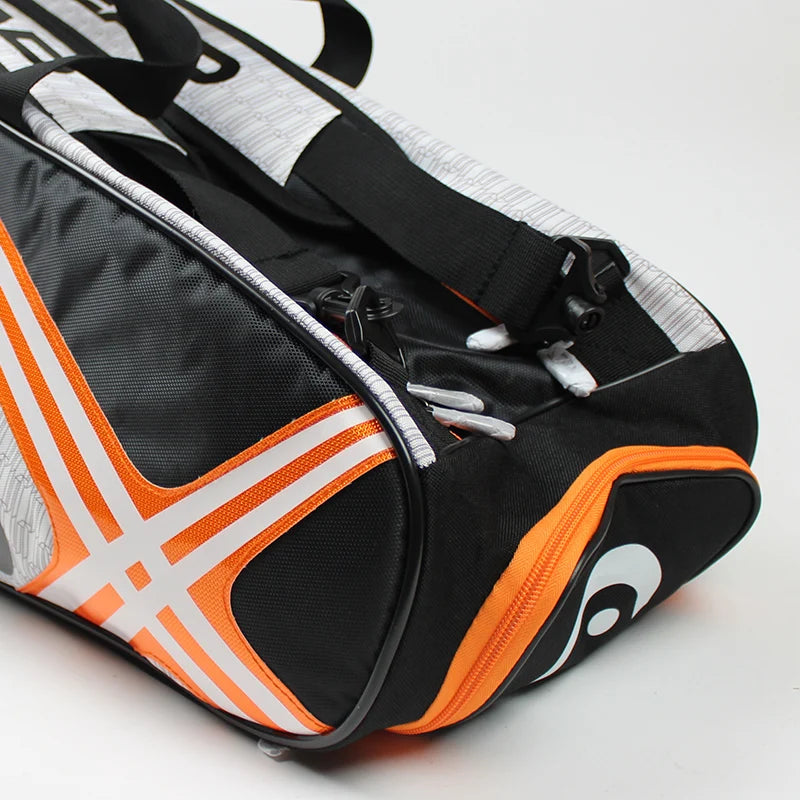 HEAD Tennis Rackets Bag Large Capacity 6-9 Pieces Tennis Backpack Badminton Gymbag Squash Racquet Bag With Separated Shoes Bag