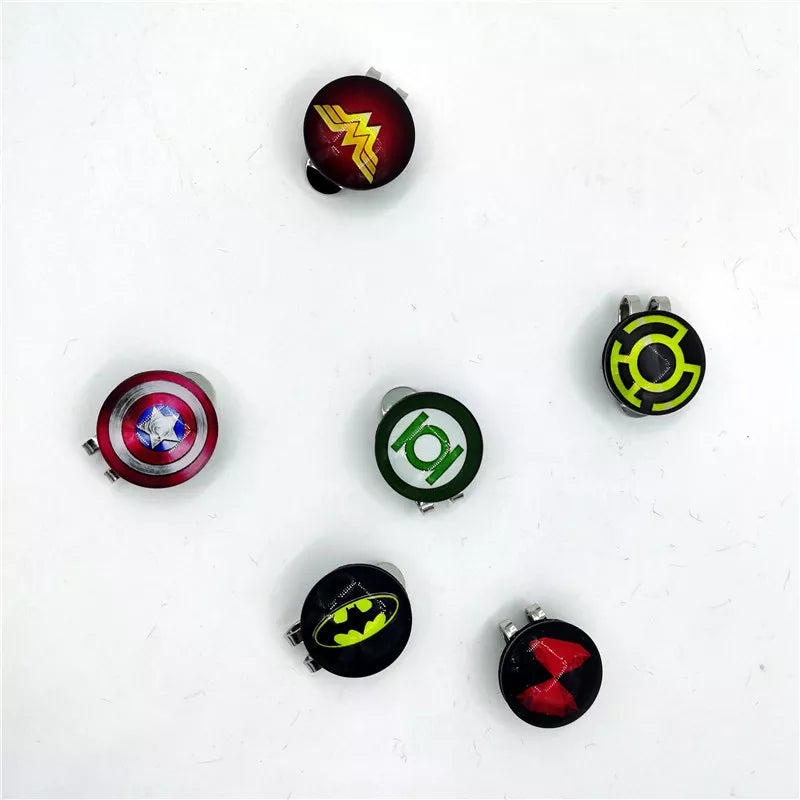 NEW Super Hero Golf Ball Marker With Magnetic Hat Clip Iconic Style Golf Game Accessories VARIOUS DESIGNS