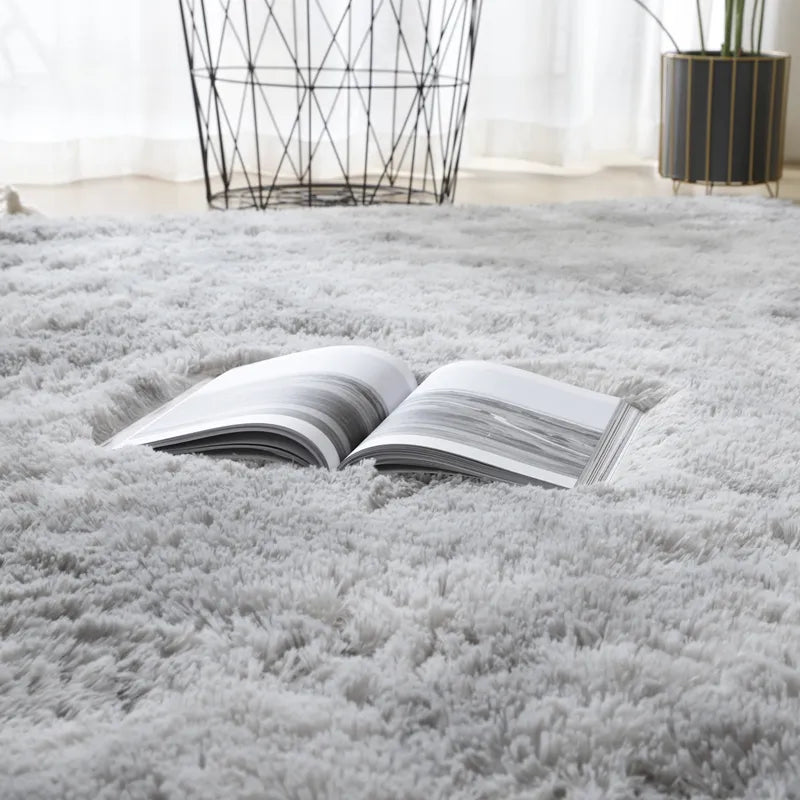 Carpets For Living Room Modern Sofas Grey Fluffy Carpet Bedroom Decoration Anti-slip Furry Large Rug Washable Floor Covering Mat