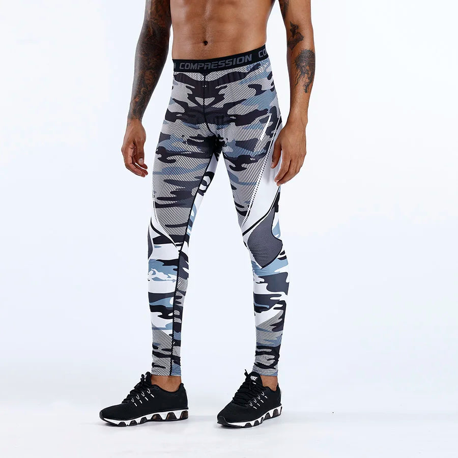 Gym Fitness Running Sweatpants Street Basketball High-Elastic Compression Sports Tights Soccer Training Workout Men's Pants