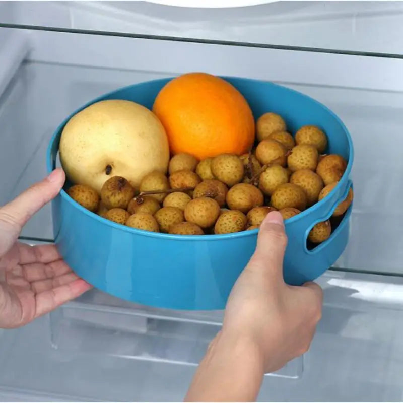 360 Rotating Tray Kitchen Organizer For Spice Jar Snack Food Tray Bathroom Storage Box Home Appliance Organizer For Cosmetics