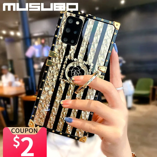 Musubo Cases For Samsung Galaxy S22 S23 Ultra S21 10 Plus S20 FE Fundas Brand Cover A13 A12 A52S A53 A32 A03S Luxury Coque Capa