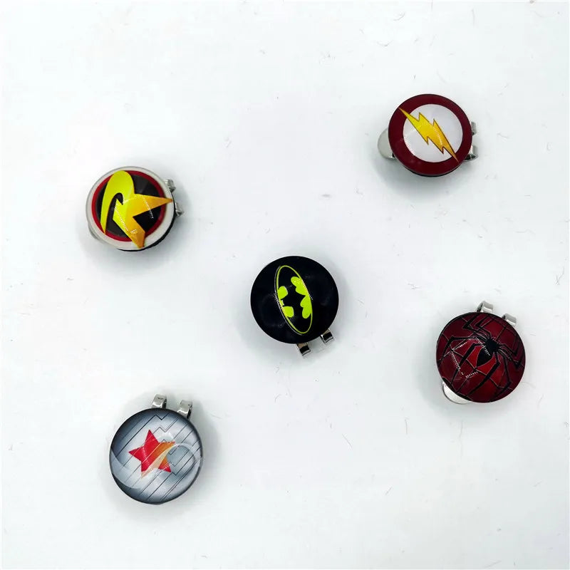 NEW Super Hero Golf Ball Marker With Magnetic Hat Clip Iconic Style Golf Game Accessories VARIOUS DESIGNS