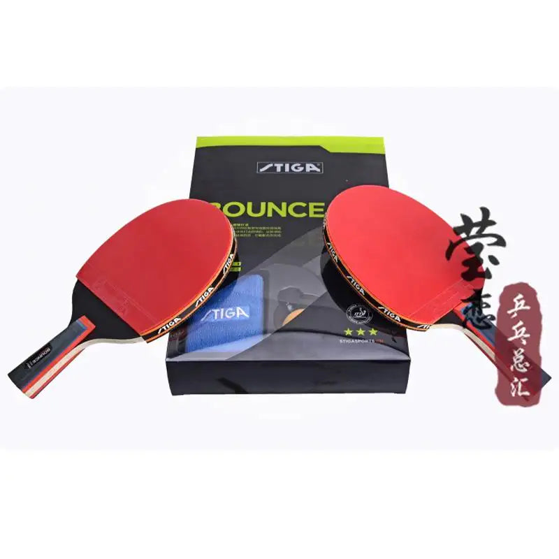 Original Stiga bounce 3 stars table tennis racket suit for beginner good control racquet sports stiga racket professional racket