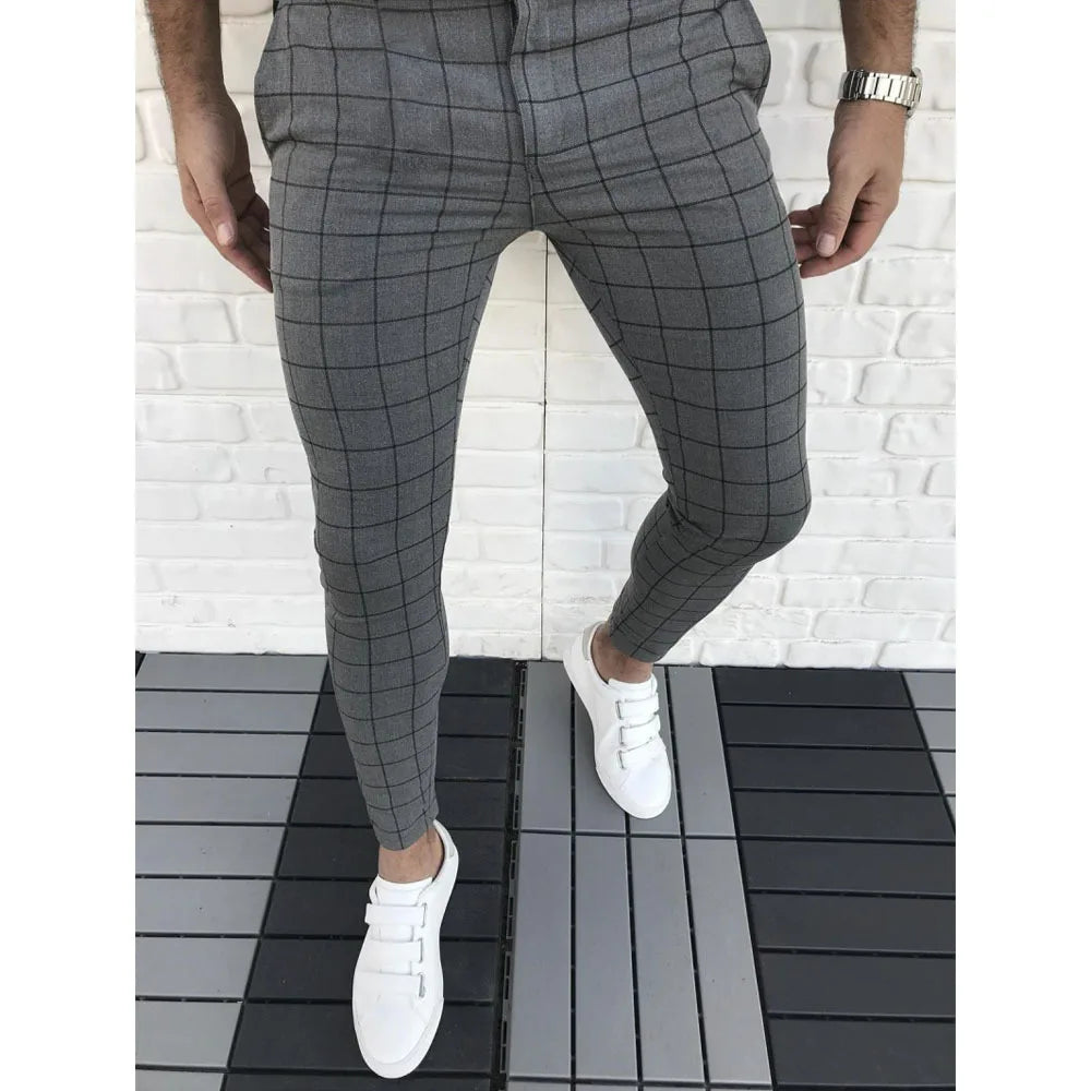 Men's Cargo Pantalones Pant Slim Fit Straight Leg Trousers Fashion Casual Sweatpants Streetwear Male Pencil Trouser For Business