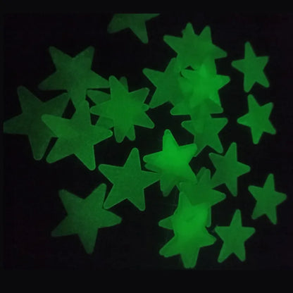 Pvc Stars Glow Stickers Luminous In Dark Night Fluorescent Wall Art 3D Home Decals For Kids Room Ceiling Switch Decoration