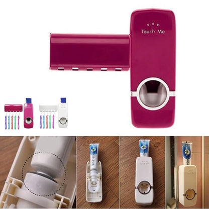 Effortless Bathroom Organization: Wall-Mounted Toothbrush Holder & Dispenser - MAGNET MARKET