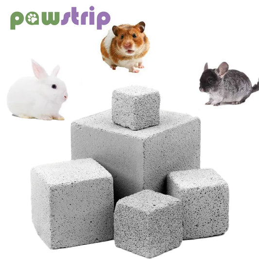 Keep your furry friend's dental health in check with this Natural Mineral Teeth Molar Stone, specially designed for small pets like Guinea Pigs, Hamsters, and Rabbits