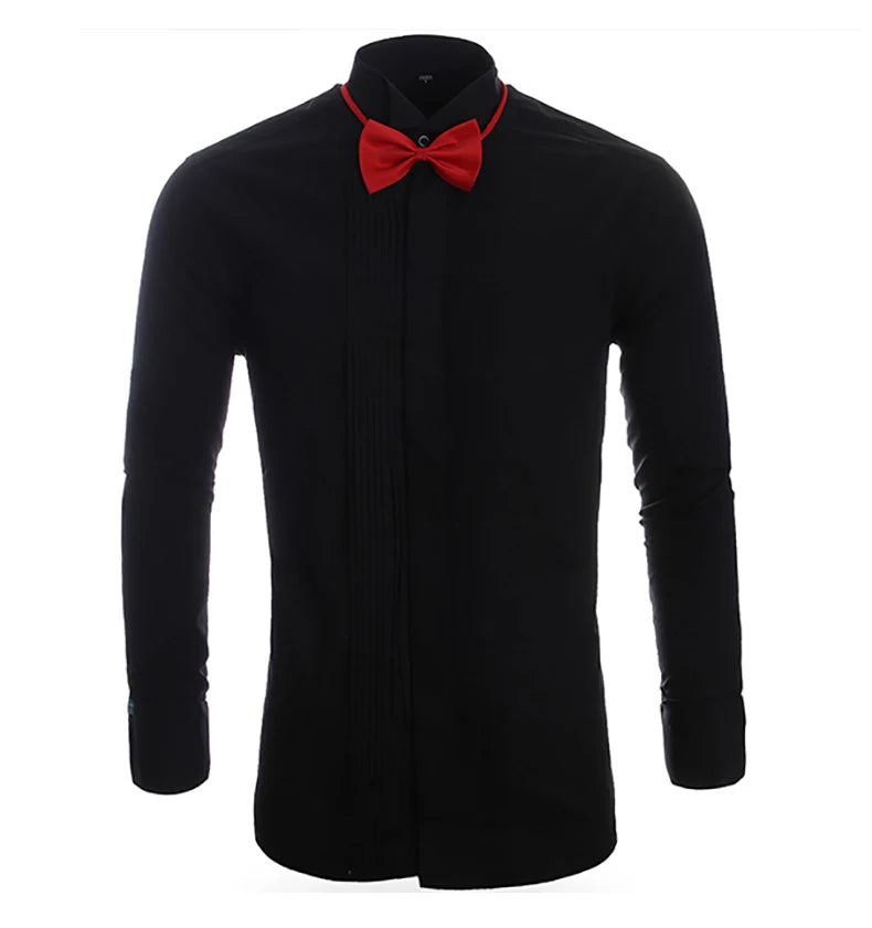 Fashion Groom Tuxedos Shirts Best Man Groomsmen White Black Red Men Wedding Shirts Formal Occasion Men Shirts Wingtip Collar