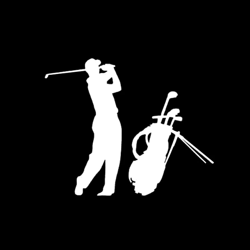 QYPF 15.1*12.3CM Coolest Golf Sport Decor Car Sticker Vinyl Silhouette Accessories Extreme Movement C16-1483