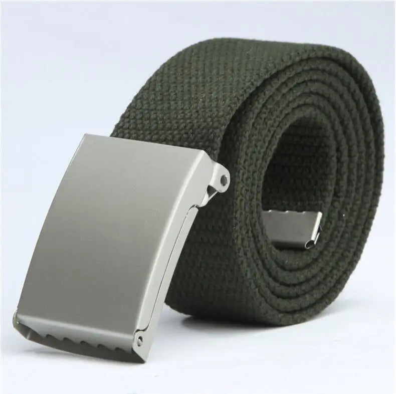 Mens Belts Fashion New Unisex Trousers Belts Canvas Belt Breathable Outdoor Tactical For Jeans Adjustable Waist Belt  140cm