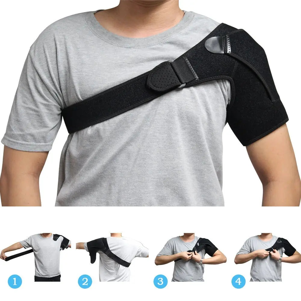 Adjustable Shoulder Support: Pain Relief & Injury Protection for Active Men! ⚽🏋️‍♂️