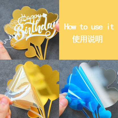 Delicate Large Iron Bow Cake Topper for Birthday Party Decorations Crown Swan Baking Supplies Frame Mould Baby Shower Love Gifts