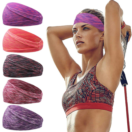 Hot Absorbing Sweat Sport Hair Bands Men Women Elastic Yoga Headbands Fitness Headwear Headwrap Sports Hair Accessories