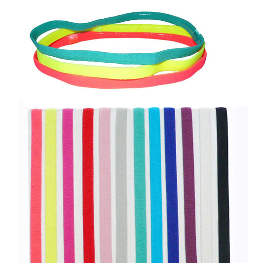 Candy Color Sport Headband Women Men Anti-slip Yoga Fitness Sweatband Elastic Rubber Band Girl Football Running Hair Accessories