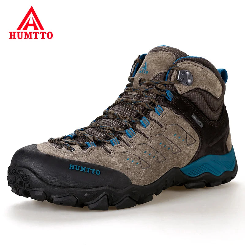 HUMTTO Waterproof Hiking Shoes Men's Outdoor Sneakers for Men 2021 Leather Women Winter Woman Climbing Trekking Sport Man Boots