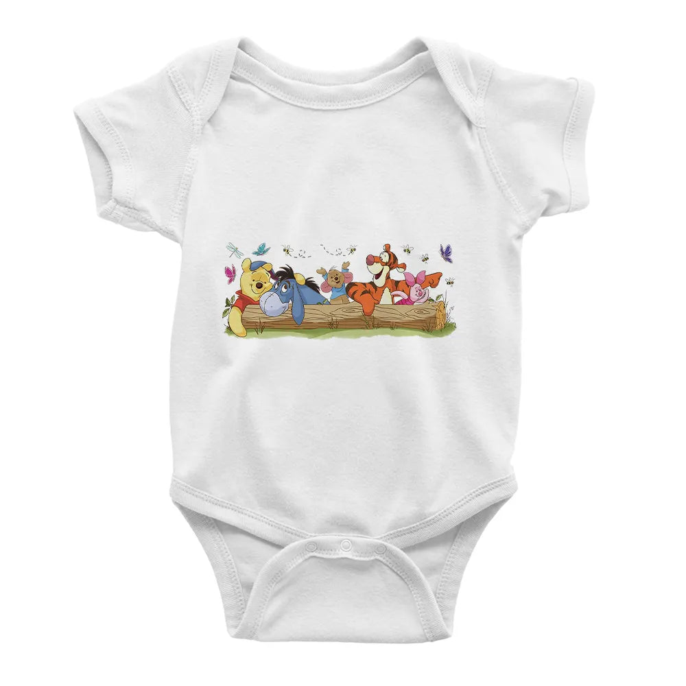 Adorable Winnie the Pooh Eeyore Pajama Print Romper: Disney Magic for Your Little One