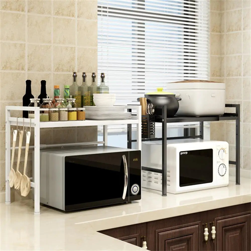 Kitchen Microwave Oven Rack Storage Shelf Organizer Holder Movable Cabinet Dish Shelving Home Appliances Printer Rack