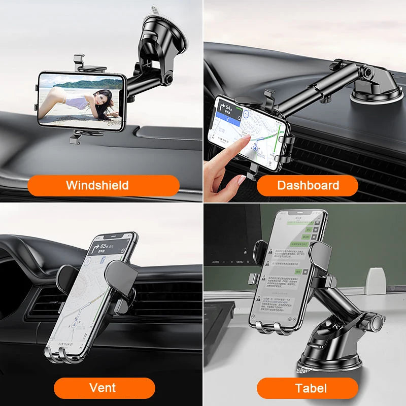 Sucker Car Phone Holder Mobile Smartphone Cellphone Bracket Tablet Vehicles Mount Stand GPS For iPhone 14 Xiaomi Huawei Samsung