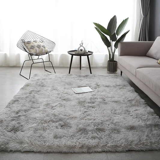 Carpets For Living Room Modern Sofas Grey Fluffy Carpet Bedroom Decoration Anti-slip Furry Large Rug Washable Floor Covering Mat