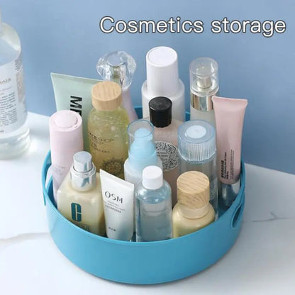 360 Rotating Tray Kitchen Organizer For Spice Jar Snack Food Tray Bathroom Storage Box Home Appliance Organizer For Cosmetics