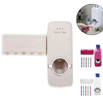 Effortless Bathroom Organization: Wall-Mounted Toothbrush Holder & Dispenser - MAGNET MARKET