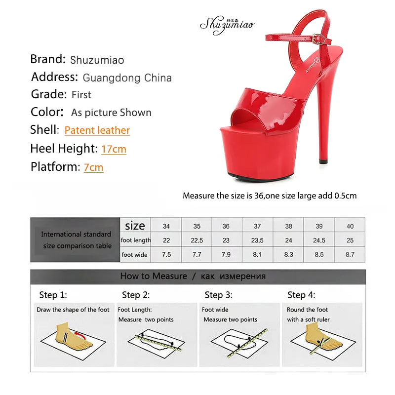 Pole Dance Shoes Stripper High Heels Women Sexy Show Shoes Sandals Party Club 13 15 17 CM Platform High-heeled Shoes Wedding New