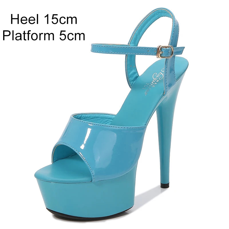 Pole Dance Shoes Stripper High Heels Women Sexy Show Shoes Sandals Party Club 13 15 17 CM Platform High-heeled Shoes Wedding New