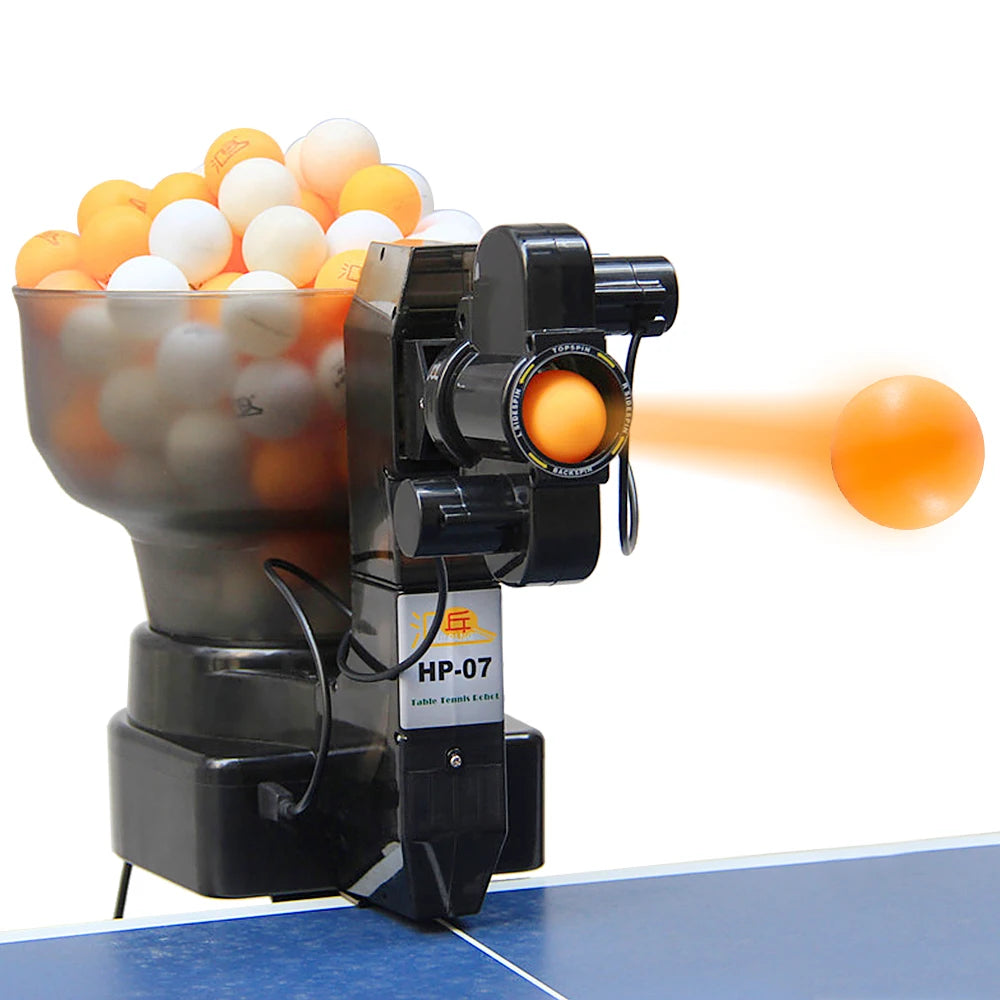 Table Tennis Robot Ping Pong Ball Machine Serves 40mm Regulation Ping Pong Ball Automatic Table Tennis Machine for Training Solo