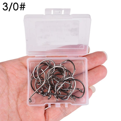 20pcs/box 6#-7/0# High Carbon Steel Fishing Hooks Octopus Sport Circle Fishing Hook Carp Fishhook Jig Big Barbed Sea Fishhooks