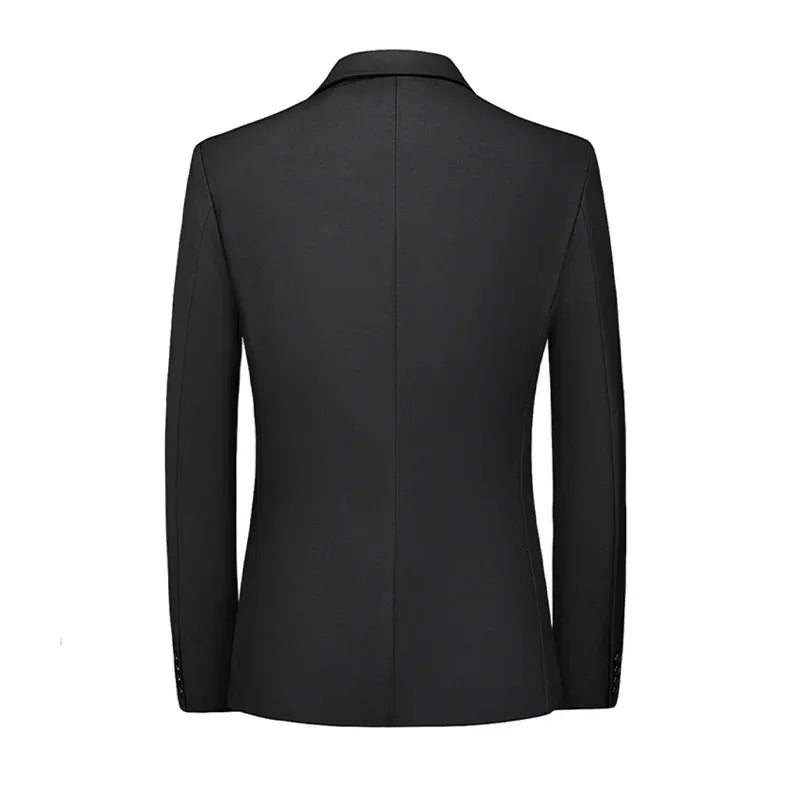 Business Elegant Men Suits Jacket Turn-down Collar Korean Slim Men's Blazer Career Wedding Suits Male Outfit Plus Size S-6XL - MAGNET MARKET