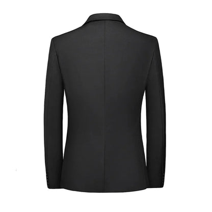 Business Elegant Men Suits Jacket Turn-down Collar Korean Slim Men's Blazer Career Wedding Suits Male Outfit Plus Size S-6XL - MAGNET MARKET