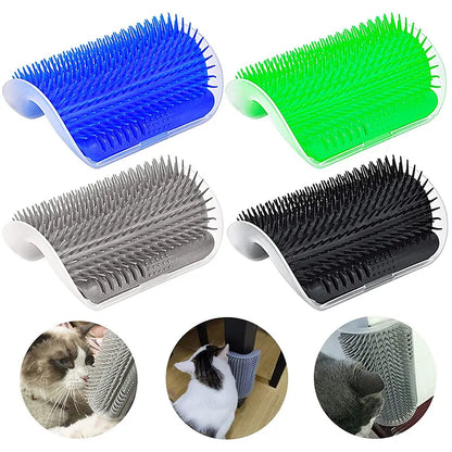 Pet Brush Comb Play Cat Toy Softer Cat Self Groomer Massage Comb with Catnip Cat Face Scratcher for Kitten Puppy Cat Accessories