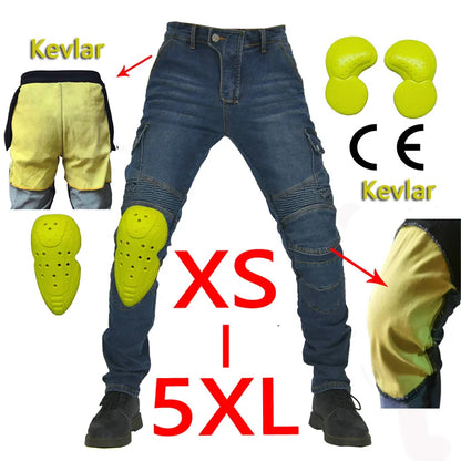 Motorcycle Pants Moto Jeans Moto Jeans Men Motocross Pants Motorcycle Riding Jeans Pants Soft And Casual Inset Gear Wear - MAGNET MARKET