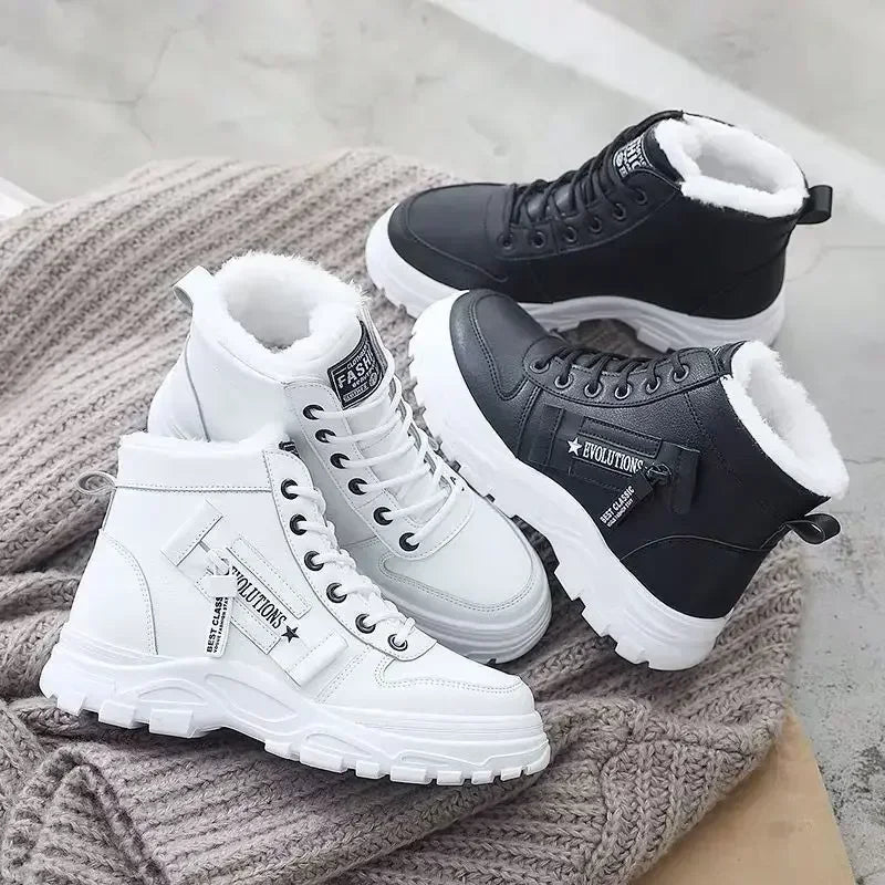 Winter Ladies Shoes 2021 Lace Up Women Sneakers Snow Ankle Boots Waterproof Warm Platform Botas Woman Footwear Botas De Mujer