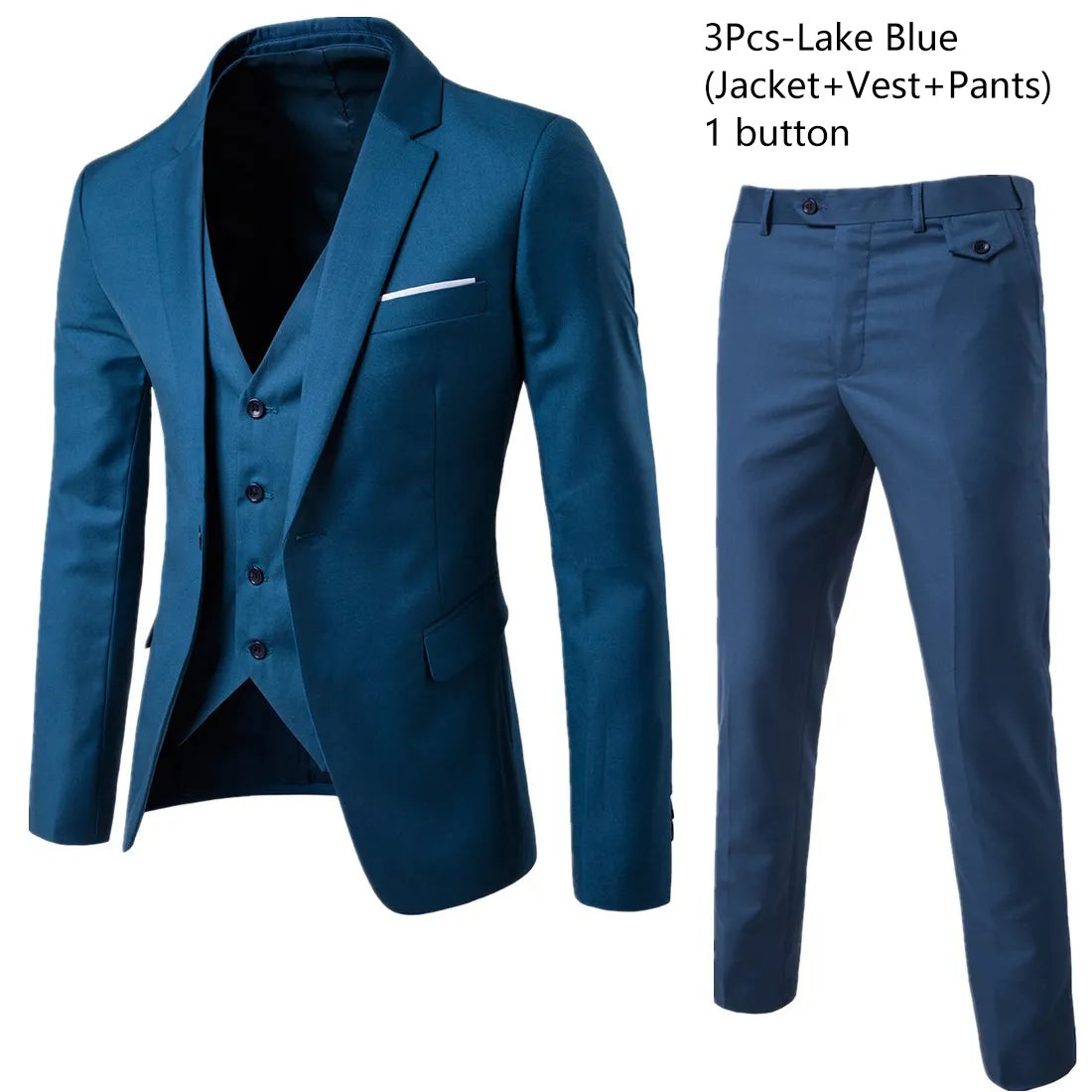 Men Blazers Set Wedding 3 Pieces Elegant 2 Suit Luxury Full Coat Pants Design Latest Vest Business 2023 Slim Fit Jacket Trousers - MAGNET MARKET