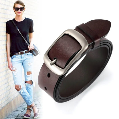 New Ladies Luxury PU Belt Denim Strap Casual All Matching Ladies Adjustable Belt Designer High Quality Belt