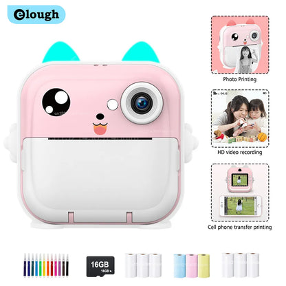 Children Instant  Print Camera Kids Video Photography Digital Photo Camera Toy Mini Thermal Printer Boy Girls Birthday Gift