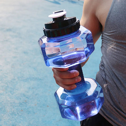 500/1500/2200ml PET Dumbbell Shaped Water Bottle Outdoor Fitness Cycling Kettle Weight Strong Summer Water Drinks Accessories