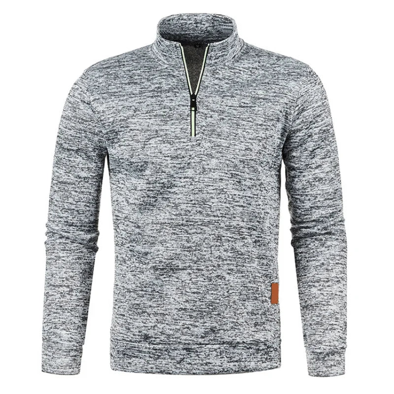 Warmth Meets Style: Men's Half-Zip Thicker Pullover for Autumn and Winter - MAGNET MARKET