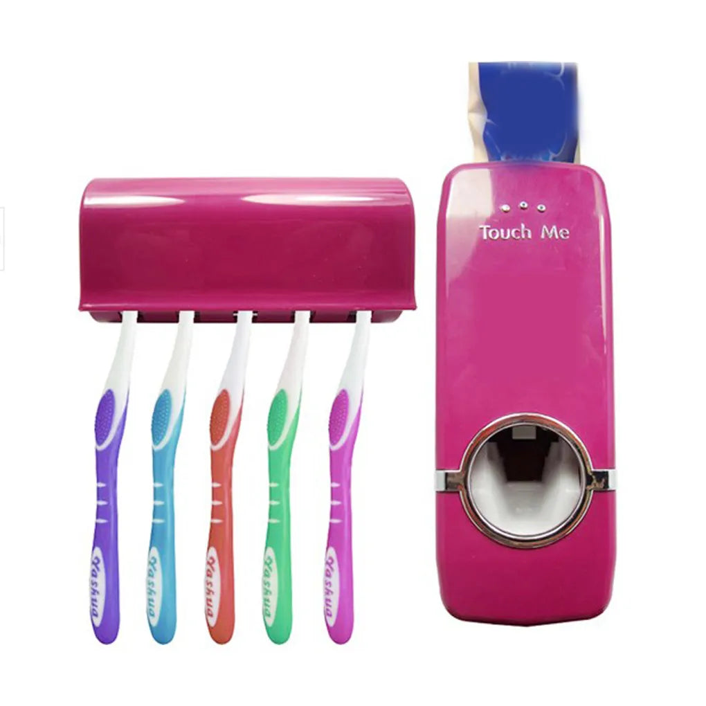 Effortless Bathroom Organization: Wall-Mounted Toothbrush Holder & Dispenser - MAGNET MARKET