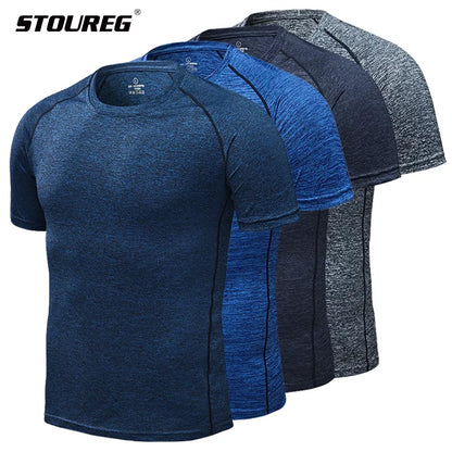 Men's Running T-Shirts, Quick Dry Compression Sport T-Shirts, Fitness Gym Running Shirts, Soccer Shirts Men's Jersey Sportswear