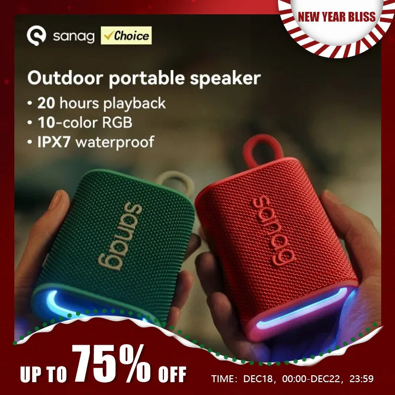 Sanag M13S PRO Bluetooth Speaker 5W IPX7 Waterproof Mini Outdoor Portable APP Control Wireless Speaker Subwoofer Hands Free Call